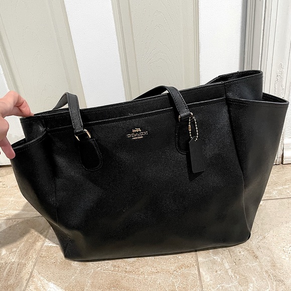 Coach Handbags - Coach Black Leather Tote Bag